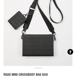 Zara Rigid Mini Crossbody Duo Bag Black